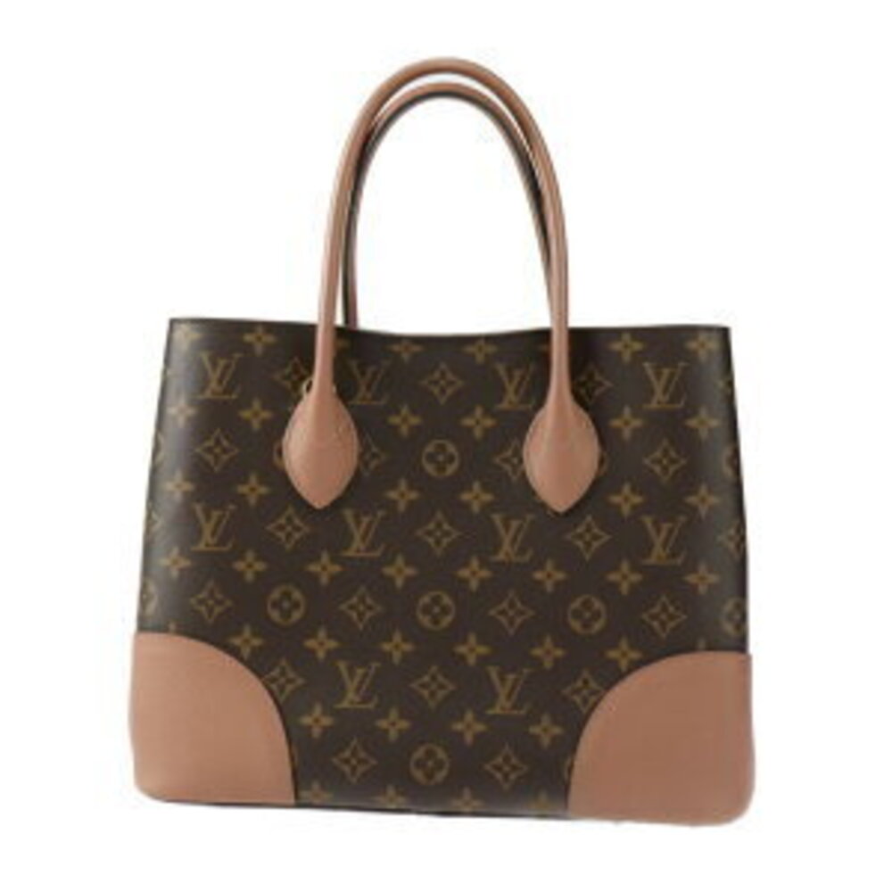 Louis Vuitton Pink Flandrin Leather Bois Monogram Brown Pink Tote Shoulder Rose - Picture 3 of 9